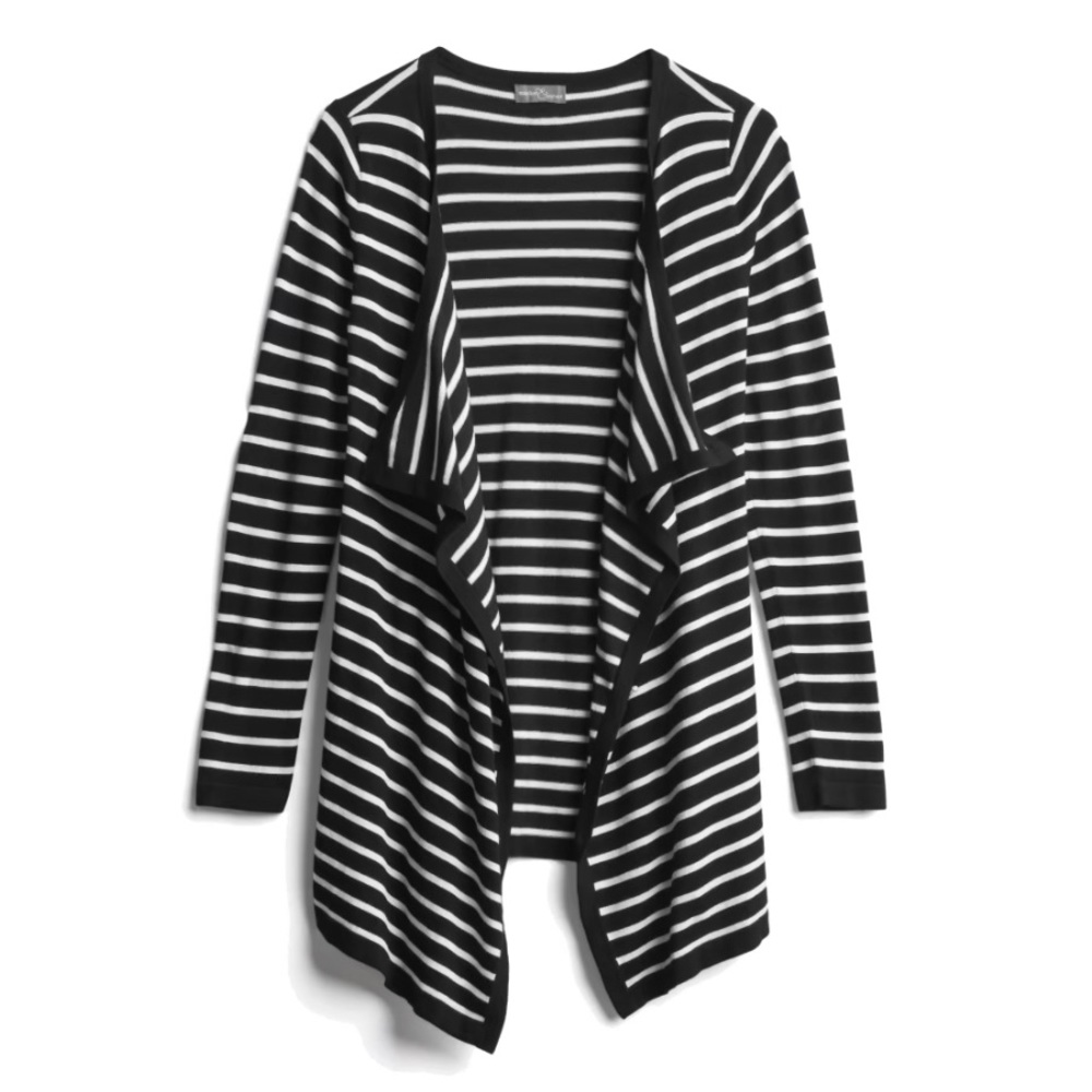 Market & Spruce Drape Front Cardigan with Suede Elbow Patches